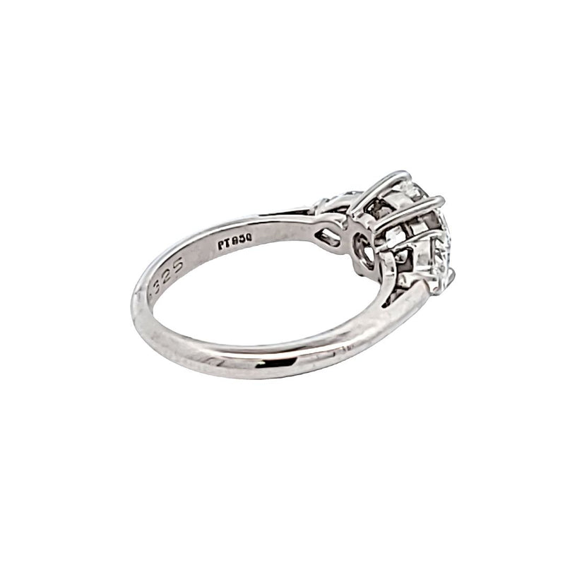 Tiffany and Co 1.64 Carat Round Brilliant E-VS1 Diamond Platinum Engagement Ring