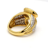 0.60 Carat Round Brilliant H VS1 Diamond 18 Karat Yellow Gold Semi Mount Ring