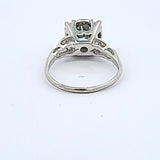 Vintage 1.34 Carat Old European Cut H-SI1 Diamond Platinum Engagement Ring