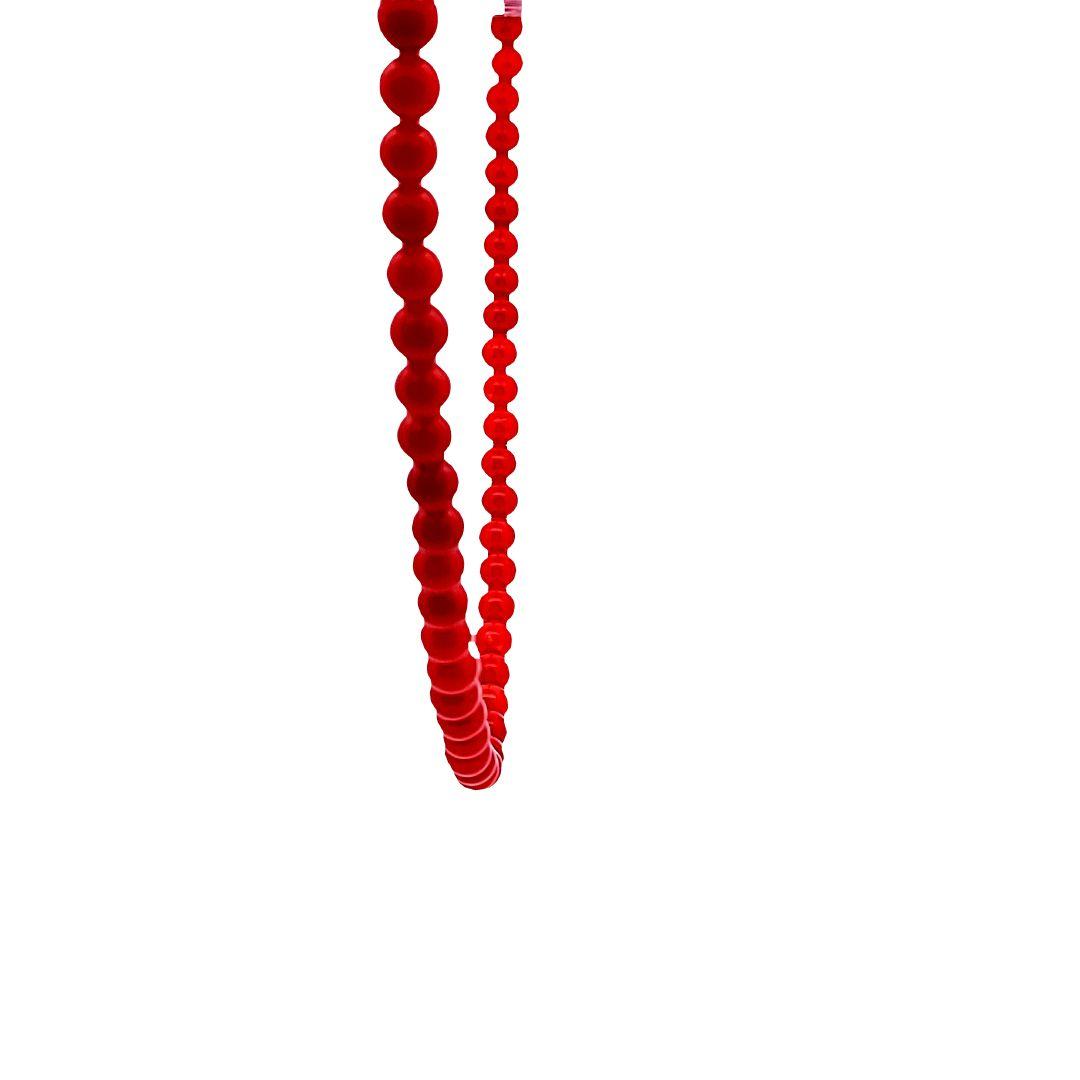 Red Coral Beed Vintage 22.80 Grams 18 Karat Yellow Gold Beed Necklace