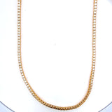 17.02 Carat Round Brilliant H VS1 Diamond 14 Karat Yellow Gold Riviera Necklace