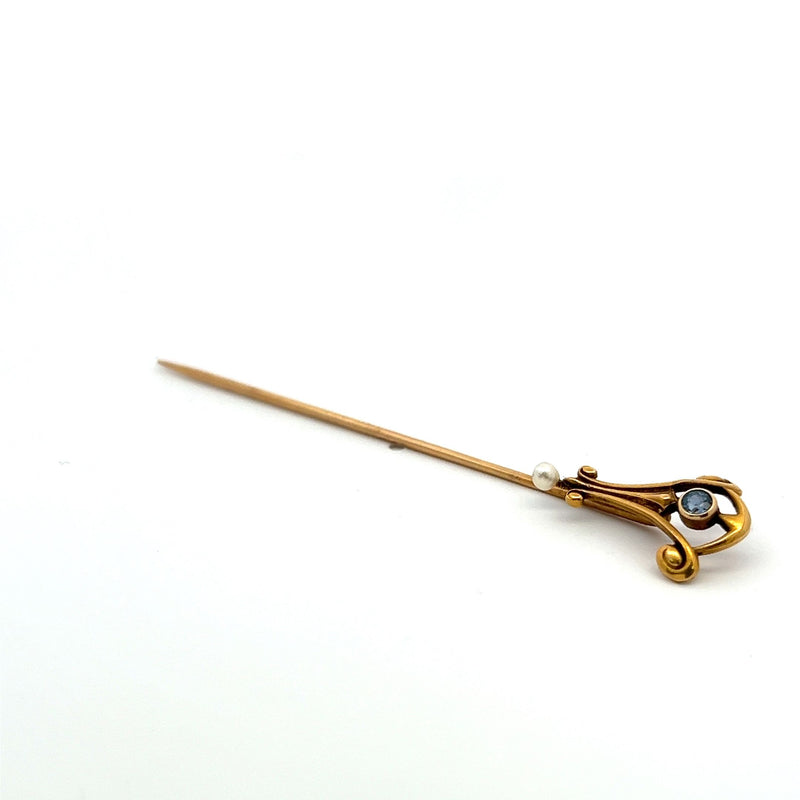 Vintage 1.70 Grams 2.60 Inches 14 Karat Yellow Gold Pin