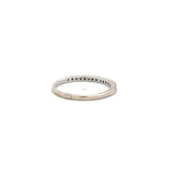 0.16 Carat Round Brilliant I SI1 Diamond 14 Karat White Gold Band Ring