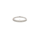 0.16 Carat Round Brilliant I SI1 Diamond 14 Karat White Gold Band Ring