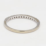 0.16 Carat Round Brilliant I SI1 Diamond 14 Karat White Gold Band Ring