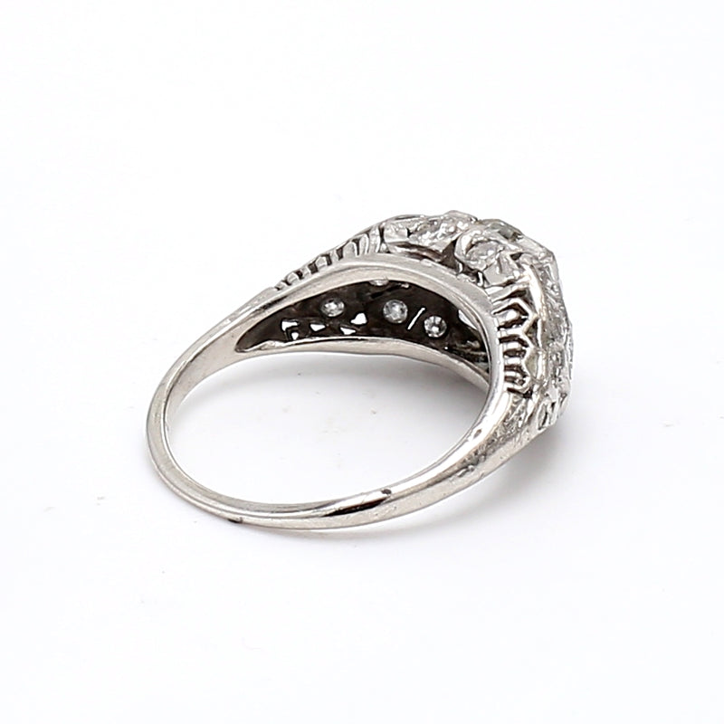 1.86 Carat Old European Cut J-SI2 Diamond Platinum Wedding Ring