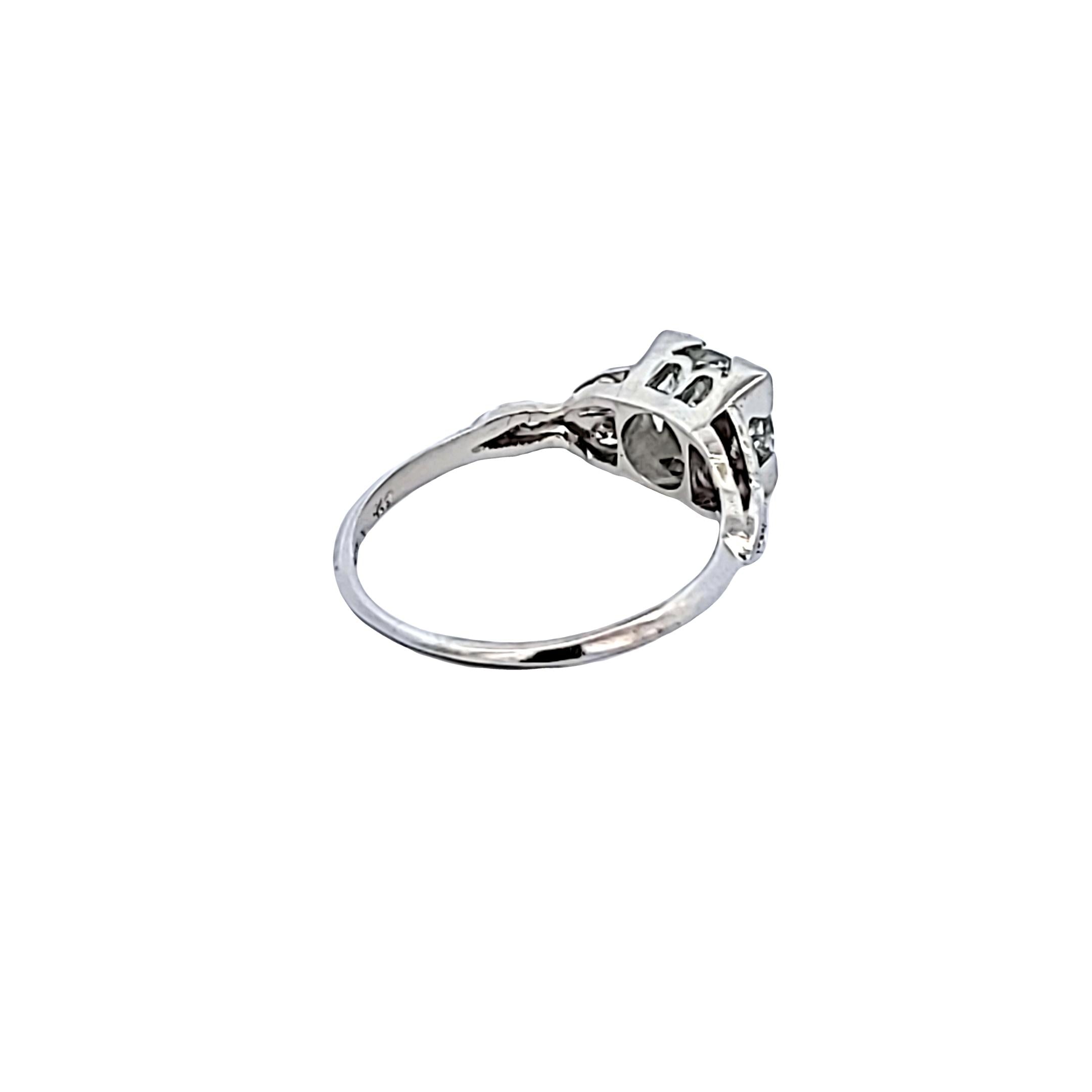 Platinum Engagement Ring with 1.22 Carat Old European Cut Diamonds J VS1 GIA