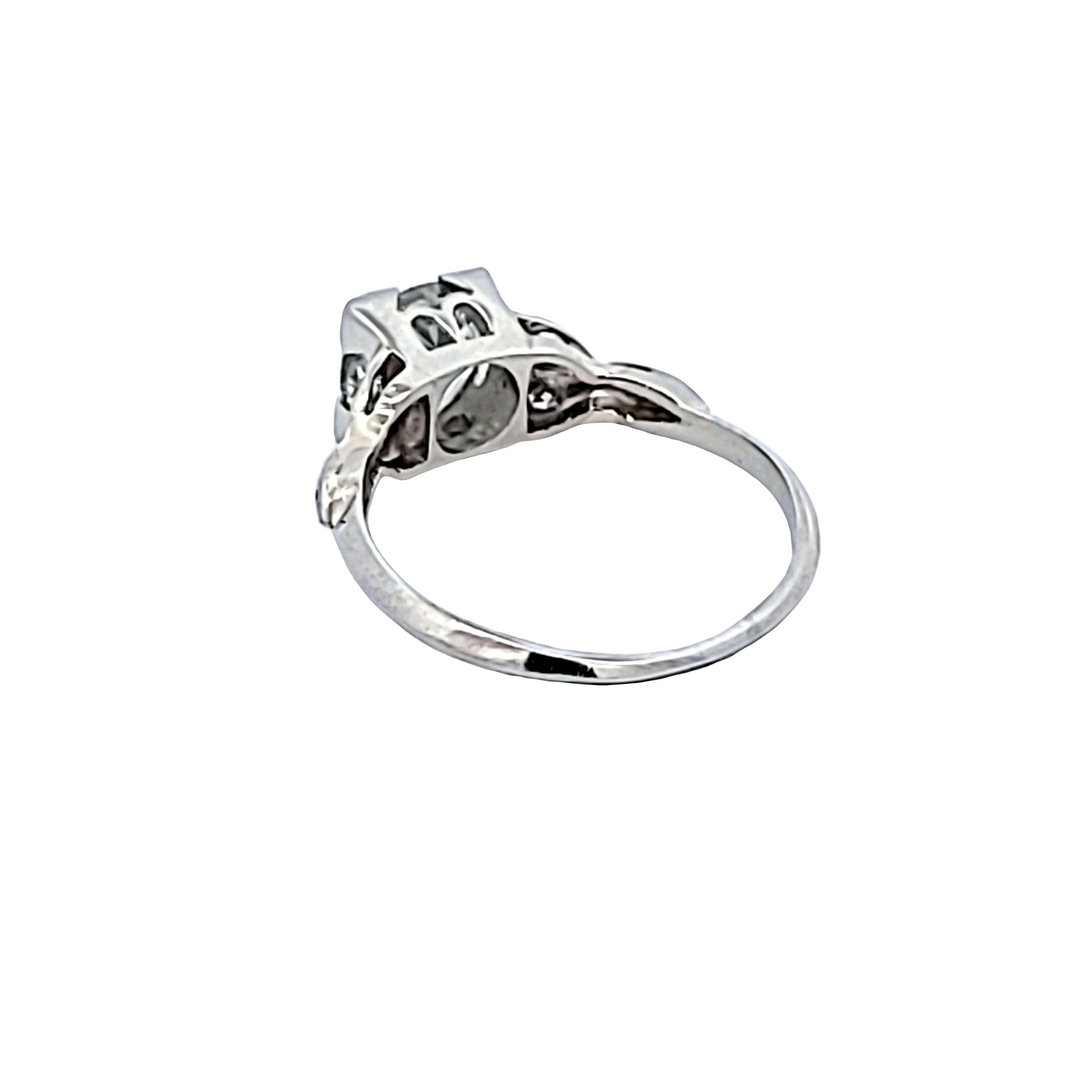 Platinum Engagement Ring with 1.22 Carat Old European Cut Diamonds J VS1 GIA