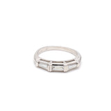 0.28 Carat Baguette Shape H VS1 Diamond Platinum Band Ring