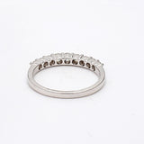 0.63 Carat Round Brilliant G VS1 Diamond 14 Karat White Gold Band Ring