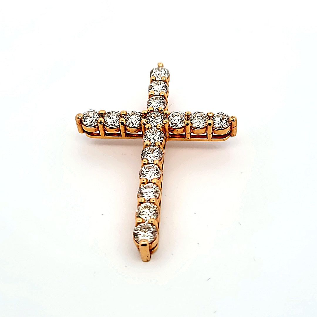 4.80 Carat Round Brilliant G VS1 Diamond 18 Karat Yellow Gold Pandent