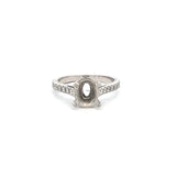 0.60 Carat Round Brilliant G VS2 Diamond Platinum Semi Mount Ring