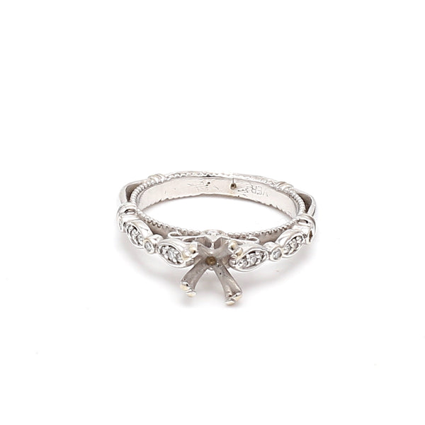 Diamond Platinum Semi Mount Ring