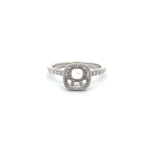 Carat Round Brilliant I SI1 Diamond Platinum Semi Mount Ring