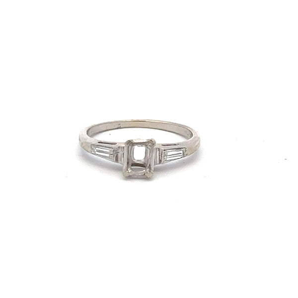 White Gold Semi Mount Ring