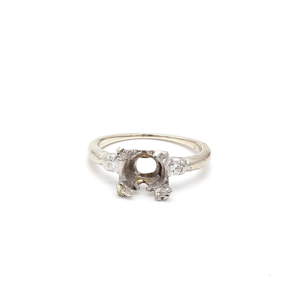 White Gold Semi Mount Ring