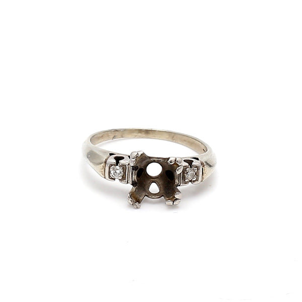 White Gold Semi Mount Ring