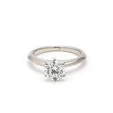 Tiffany & Co 1.30 Carat Round Brilliant H VS2 Diamond Platinum Engagement Ring