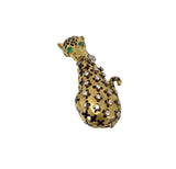 0.47 Carat Radiant Cut Diamond 18 Karat Yellow Gold Brooch