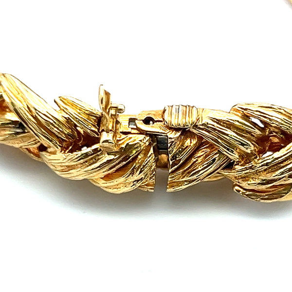 David Webb Vintage 73.30 Grams 18 Karat Yellow Gold Link Bracelet