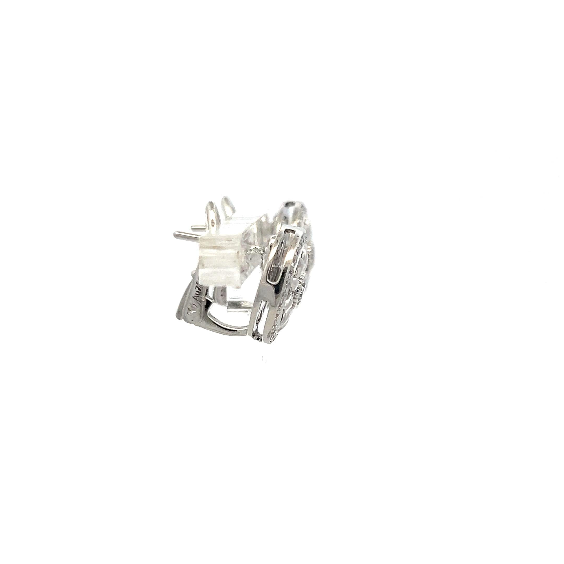 Harry Winston 0.55 Carat Round Brilliant F VS1 Diamond Platinum Clip On Earrings