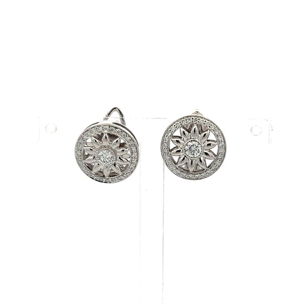 Harry Winston 0.55 Carat Round Brilliant F VS1 Diamond Platinum Clip On Earrings