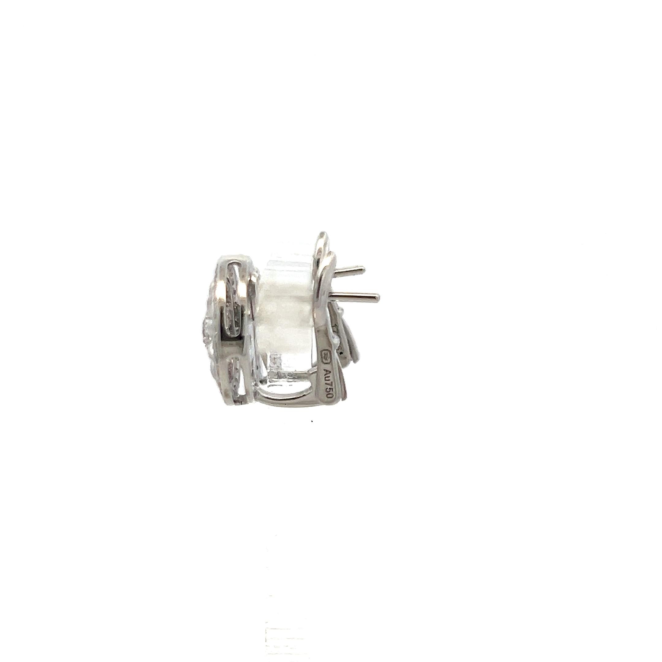 Harry Winston Platinum Clip On Earrings with 0.55 Carat Round F-VS1 Diamonds