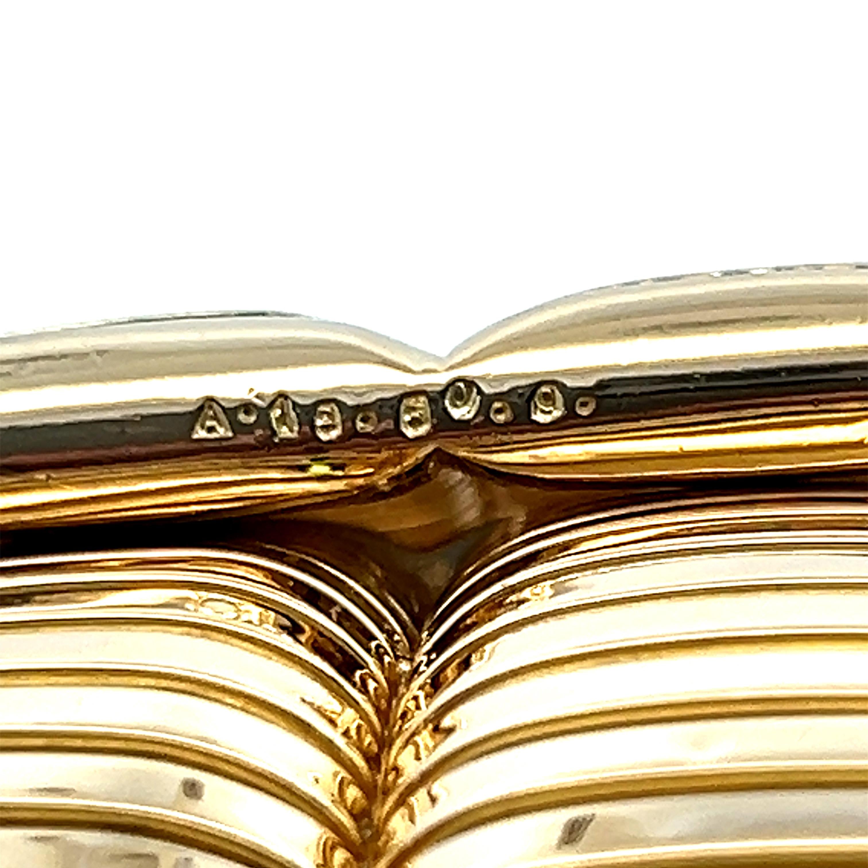 Carlo Weingrill Vintage 127.90 Grams 18 Karat Yellow Gold Tubogas Bracelet