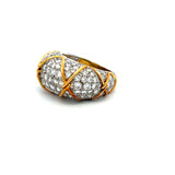 4.00 Carat Round Brilliant G VS2 Diamond 18 Karat Yellow Gold Cocktail Ring