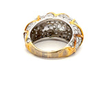 4.00 Carat Round Brilliant G VS2 Diamond 18 Karat Yellow Gold Cocktail Ring