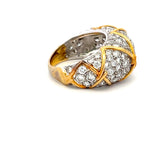 4.00 Carat Round Brilliant G VS2 Diamond 18 Karat Yellow Gold Cocktail Ring