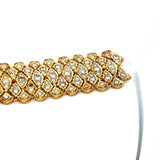 5.75 Carat Round Brilliant G SI1 Diamond 18 Karat Yellow Gold Link Bracelet