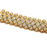 5.75 Carat Round Brilliant G SI1 Diamond 18 Karat Yellow Gold Link Bracelet