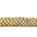 5.75 Carat Round Brilliant G SI1 Diamond 18 Karat Yellow Gold Link Bracelet