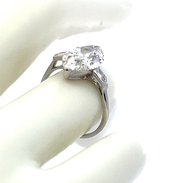 3.45 Carat Marquis and Bullets Shape Diamond Platinum Engagement Ring