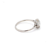 1.08 Carat Circular Brilliant Cut H SI1 Diamond Platinum Engagement Ring