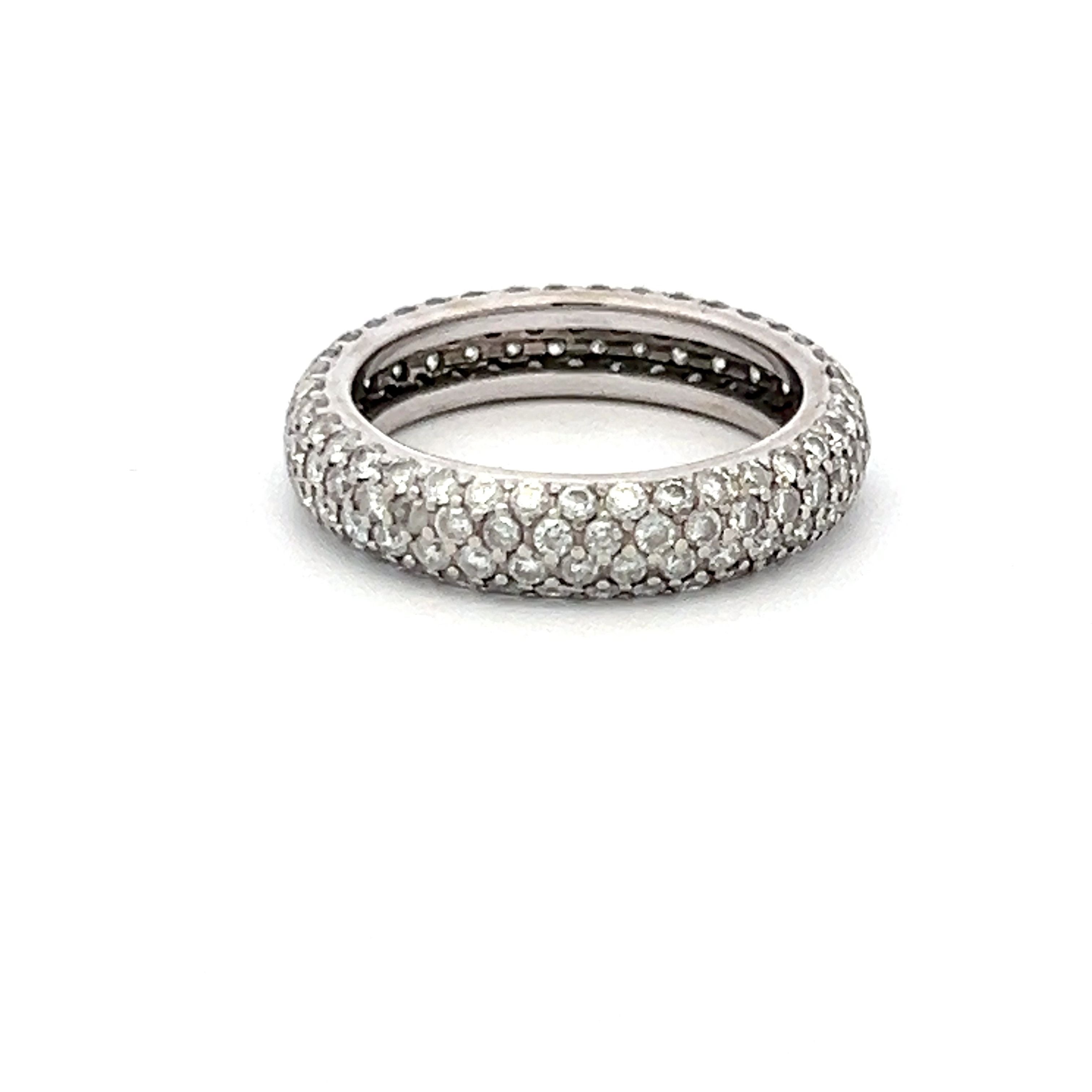 1.48 Carat Round Brilliant I VS2 Diamond Platinum Band Ring