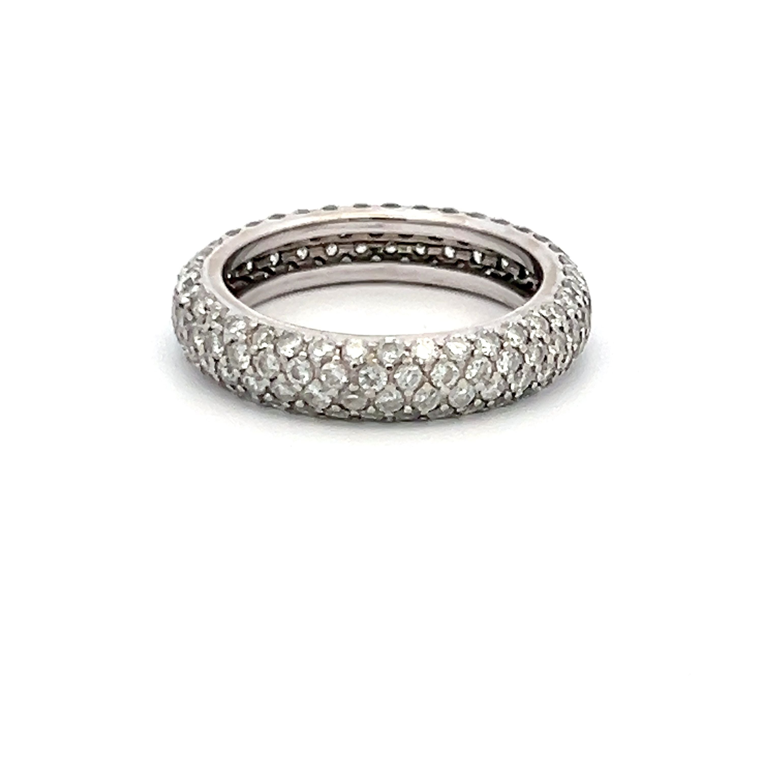 1.48 Carat Round Brilliant I VS2 Diamond Platinum Band Ring