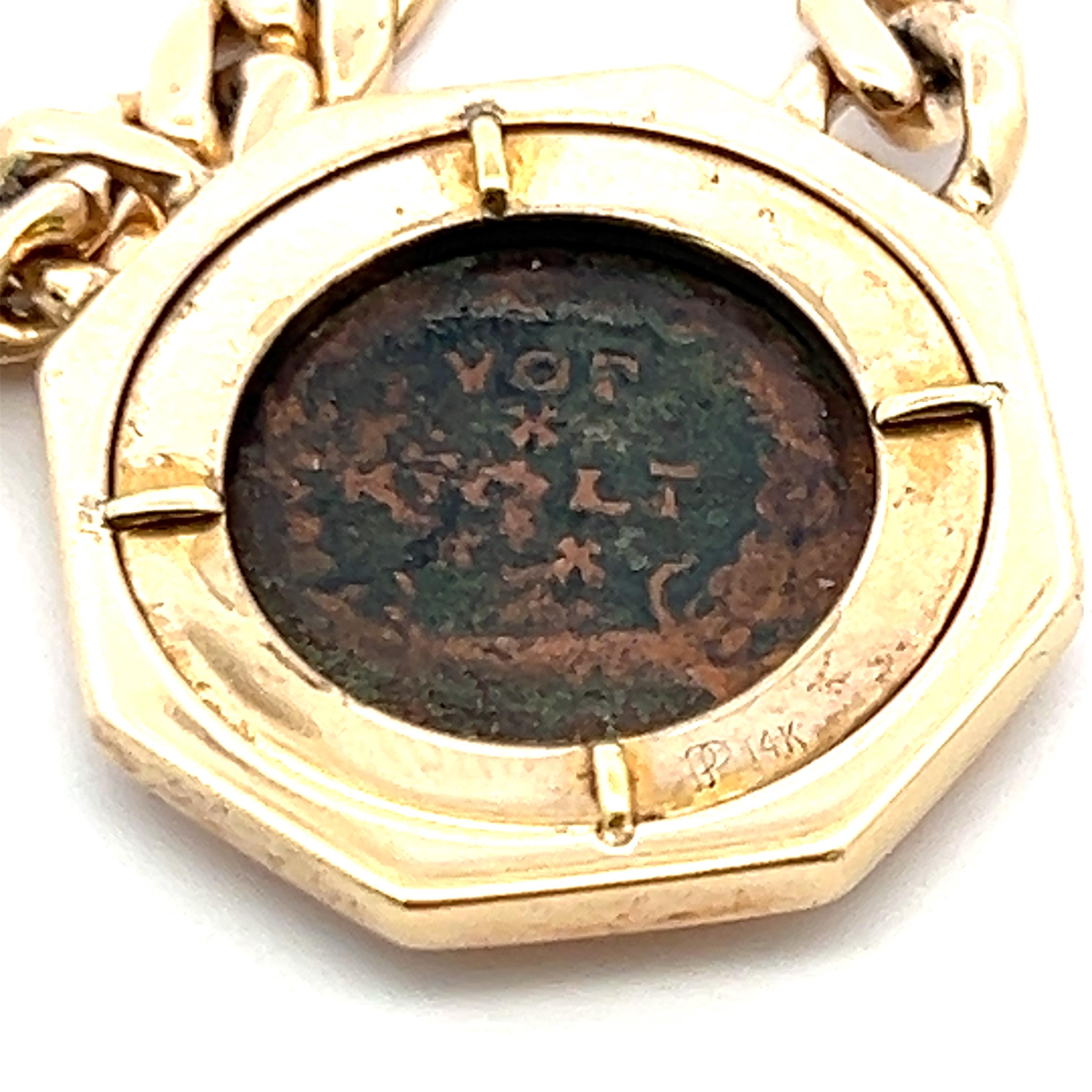 Vintage 14K Yellow Gold Pendant Necklace 66.68 Grams
