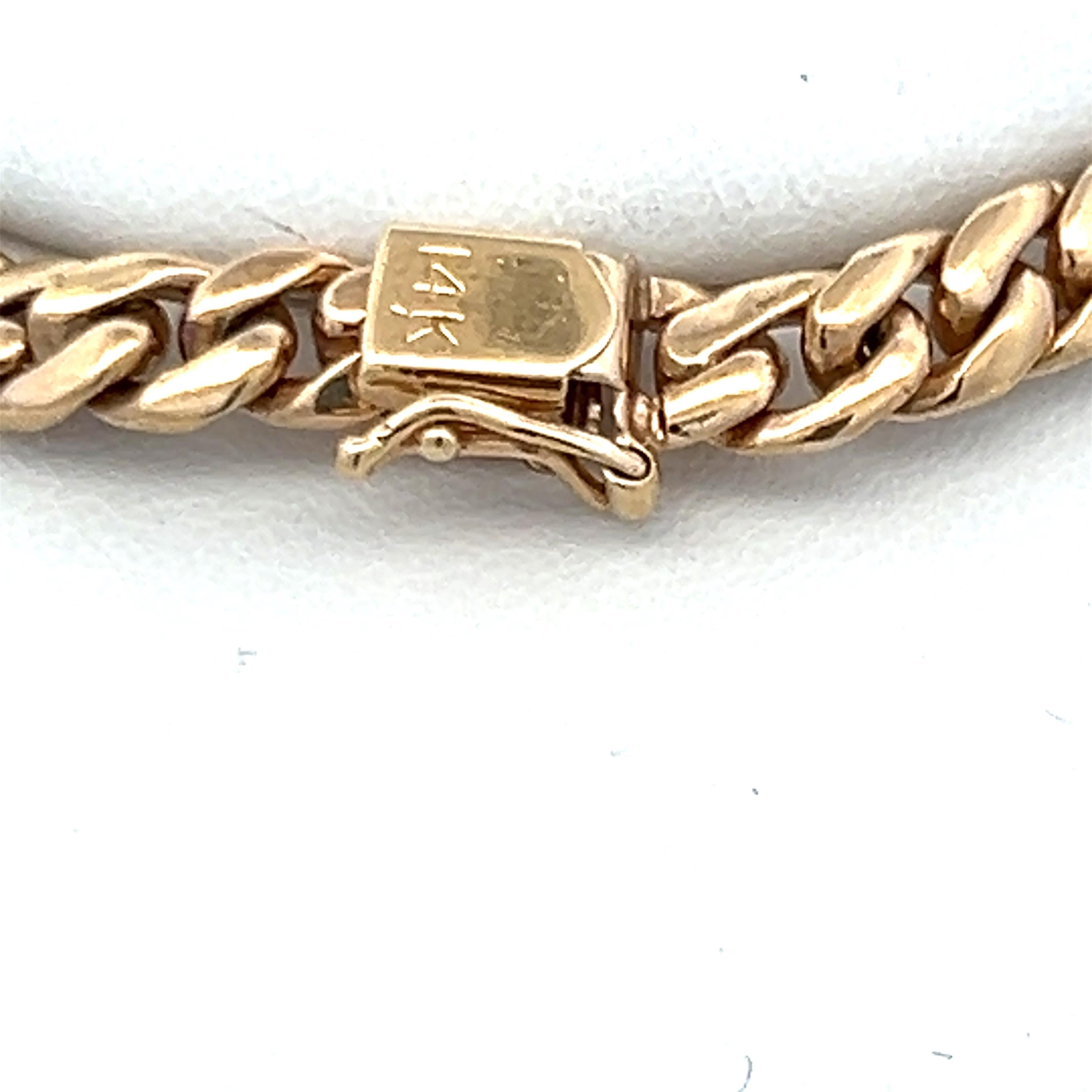 Vintage 14K Yellow Gold Pendant Necklace 66.68 Grams