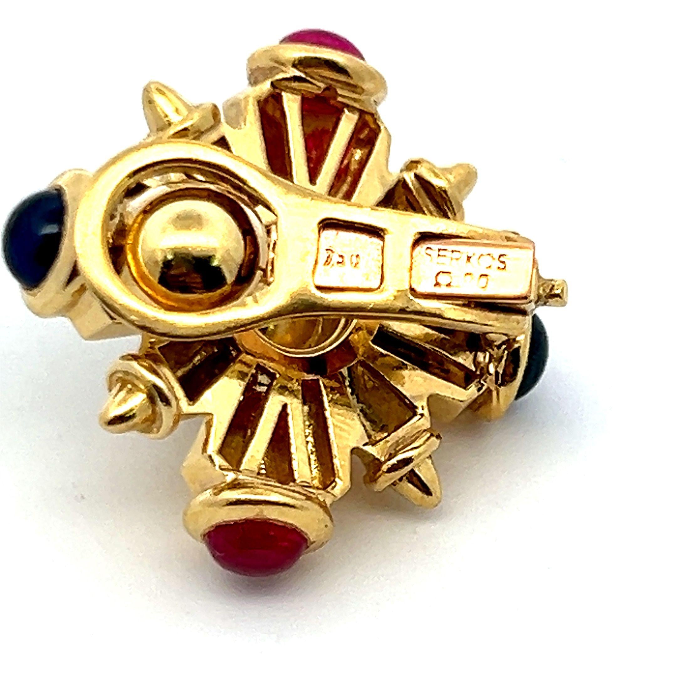 Vintage 18K Yellow Gold Clip On Earrings with 8.00mm Pearls 36.5 Grams