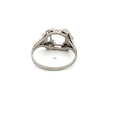 0.13 Carat Old European Cut I VS2 Diamond Platinum Semi Mount Ring