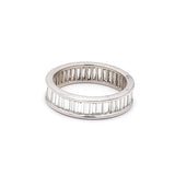 2.50 Carat Baguette Shape F VS1 Diamond Platinum Band Ring