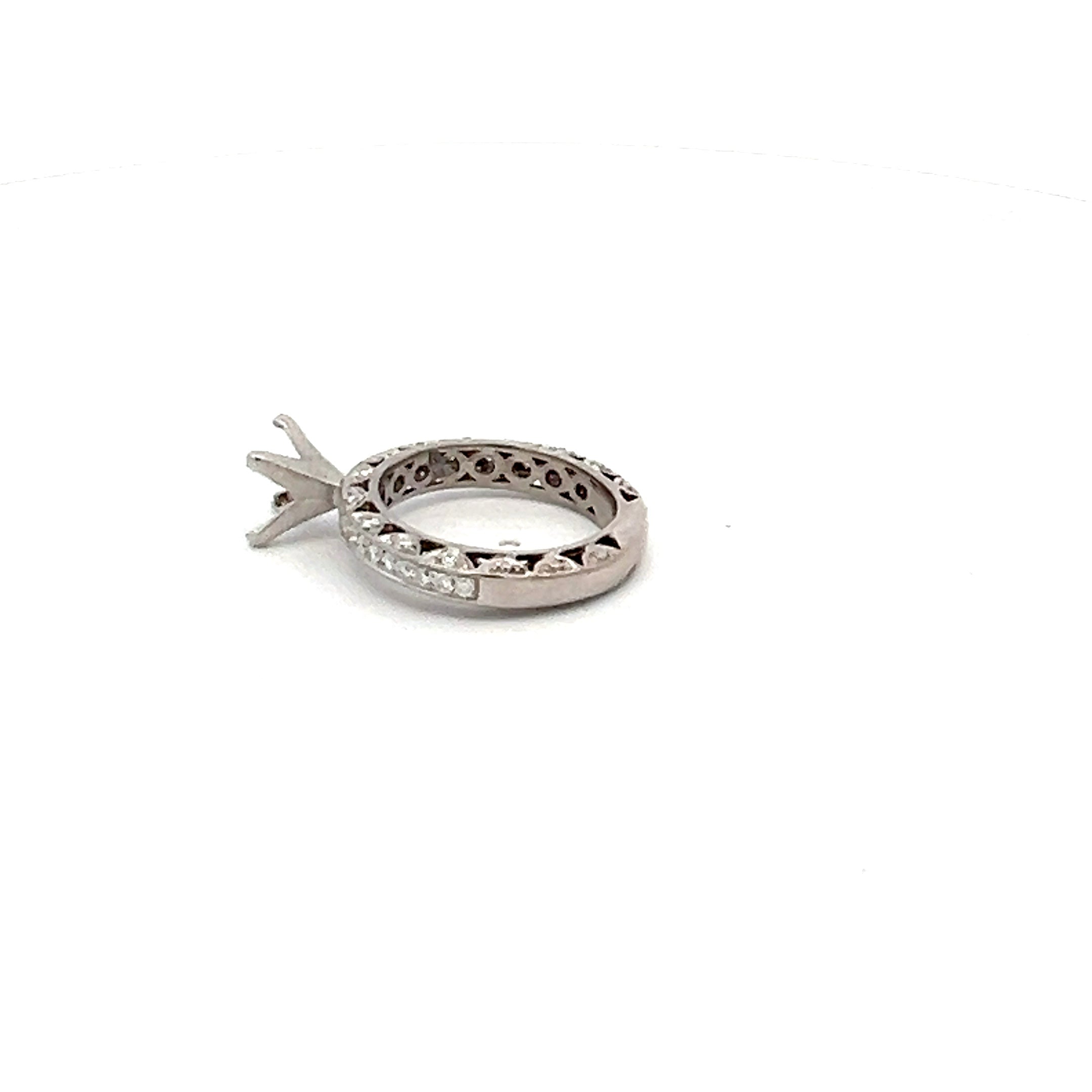 0.35 Carat Round Brilliant I VS2 Diamond 14 Karat White Gold Semi Mount Ring