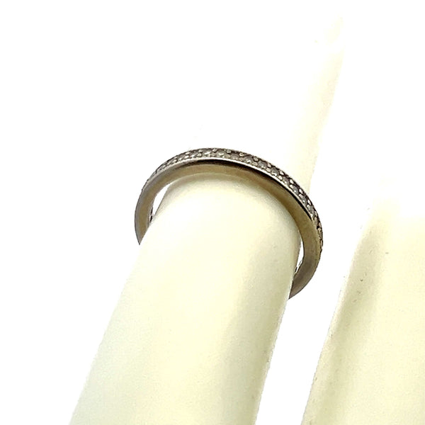 0.36 Carat Round Brilliant I SI2 Diamond 14 Karat White Gold Eternity Band Ring