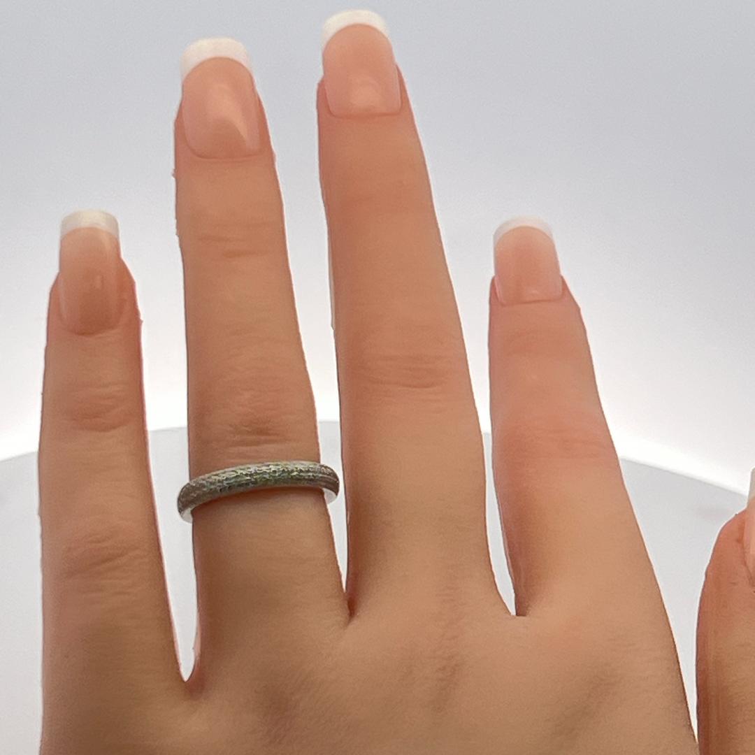 0.40 Carat Round Brilliant I SI1 Diamond 14 Karat White Gold Wedding Band Ring