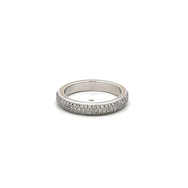 0.40 Carat Round Brilliant I SI1 Diamond 14 Karat White Gold Wedding Band Ring