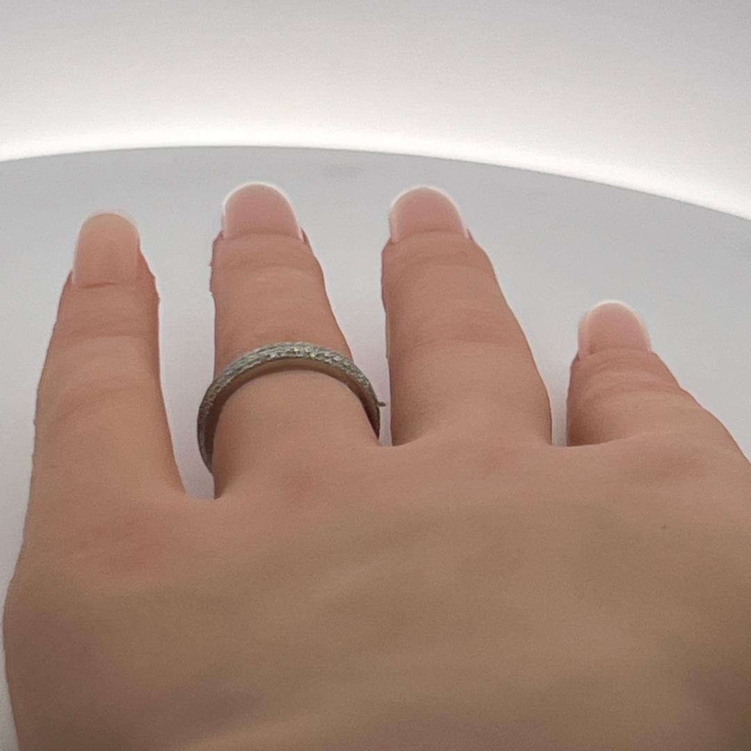 0.40 Carat Round Brilliant I SI1 Diamond 14 Karat White Gold Wedding Band Ring