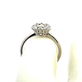 Mauboussin 0.59 Carat Round Brilliant H VS2 Diamond Platinum Semi Mount Ring