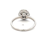 Mauboussin 0.59 Carat Round Brilliant H VS2 Diamond Platinum Semi Mount Ring